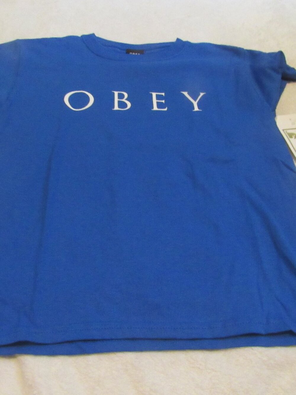 Obey Blue Shirt Size Small NWT